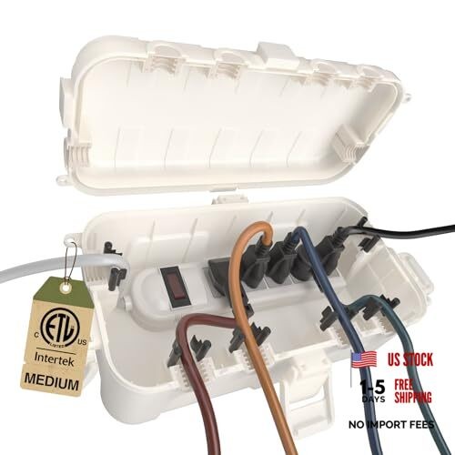 Medium Outdoor Electrical Box (11.5×5.2×4 inch), IP54 Waterproof 1 Pack White