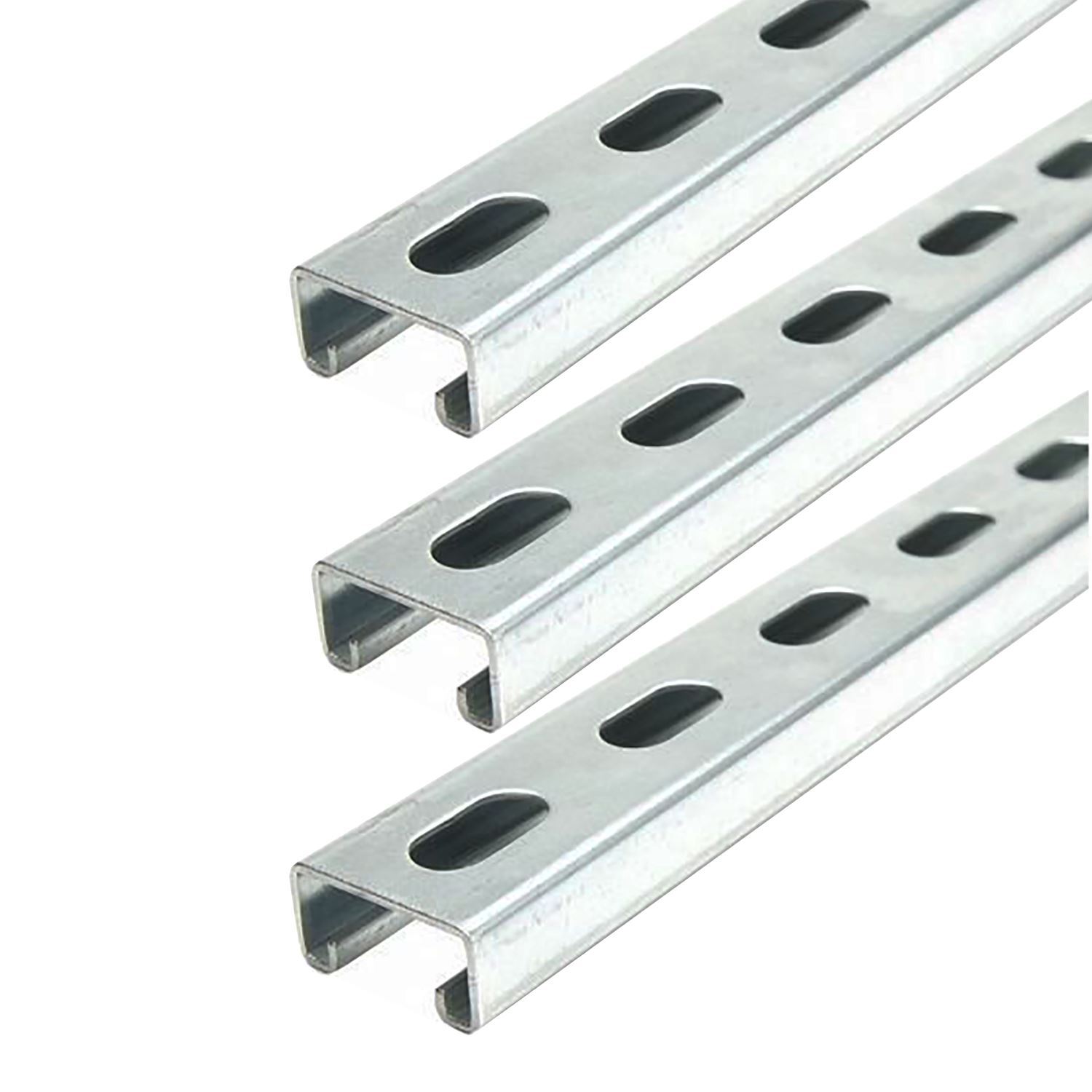 13/16 x 1-5/8 x 60 inches (3 Pack), Galvanized Steel, Slotted Strut Channel