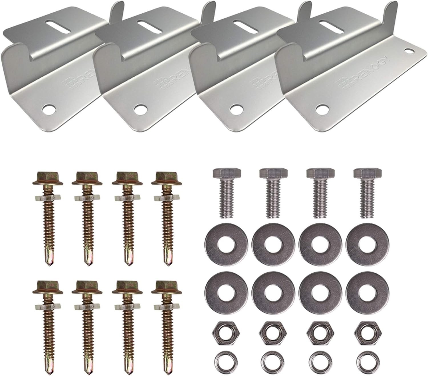 4-Pack Lightweight Z Brackets for Easy Solar Panel Mounting on Various Surfaces