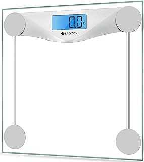 Etekcity Digital Body Weight Bathroom Scale, Large Blue LCD Backlight Display, H