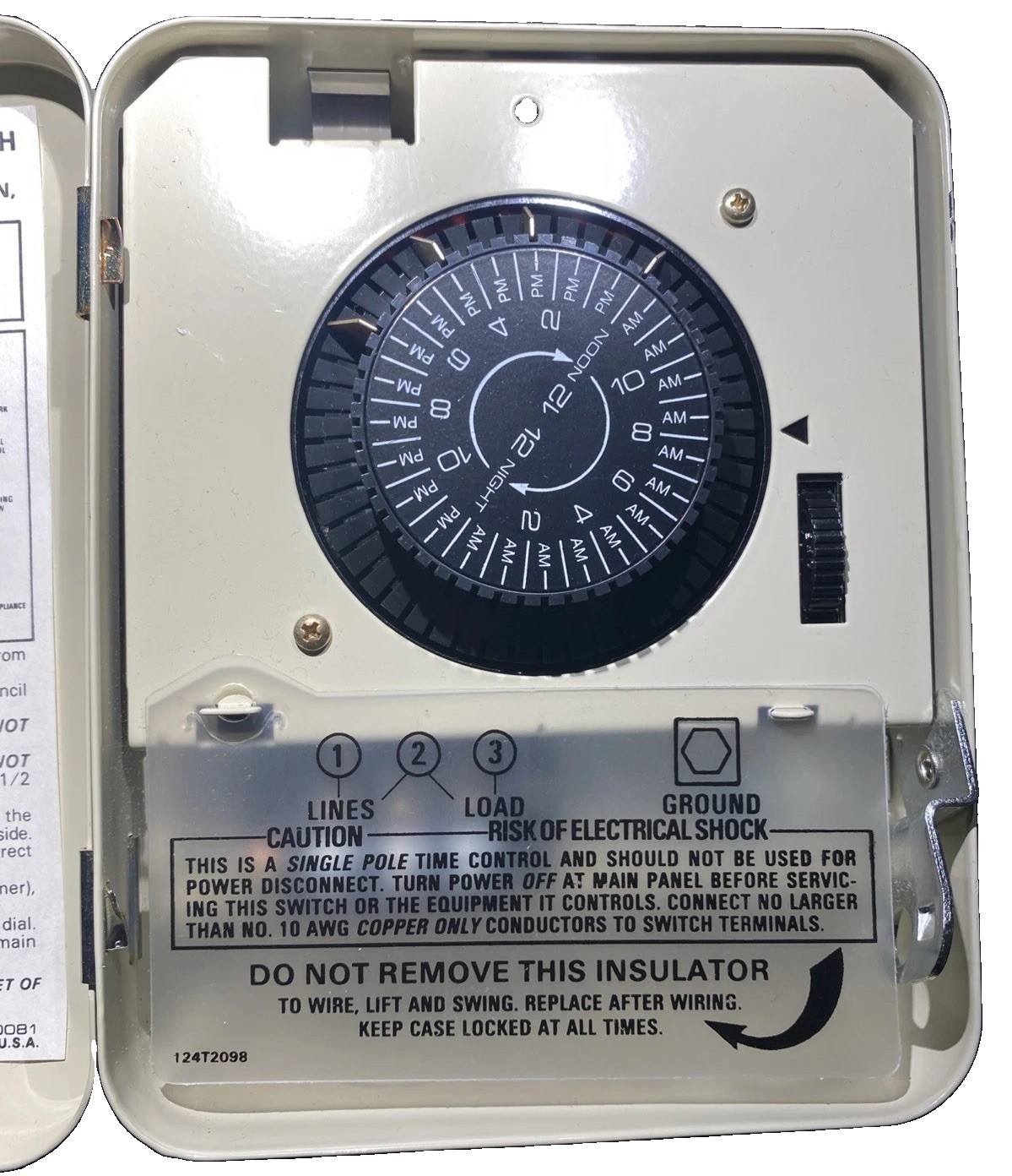 Intermatic Electric Water Heater Timer Switch 24 HR TL11 25 Amp 125 Volts