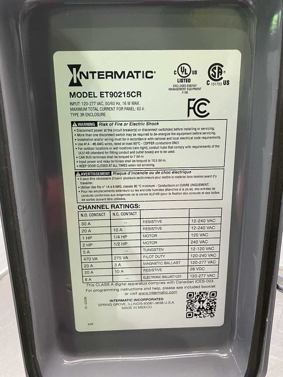 Intermatic Et90215cr Electronic Timer, Astro 365 Days, Spdt