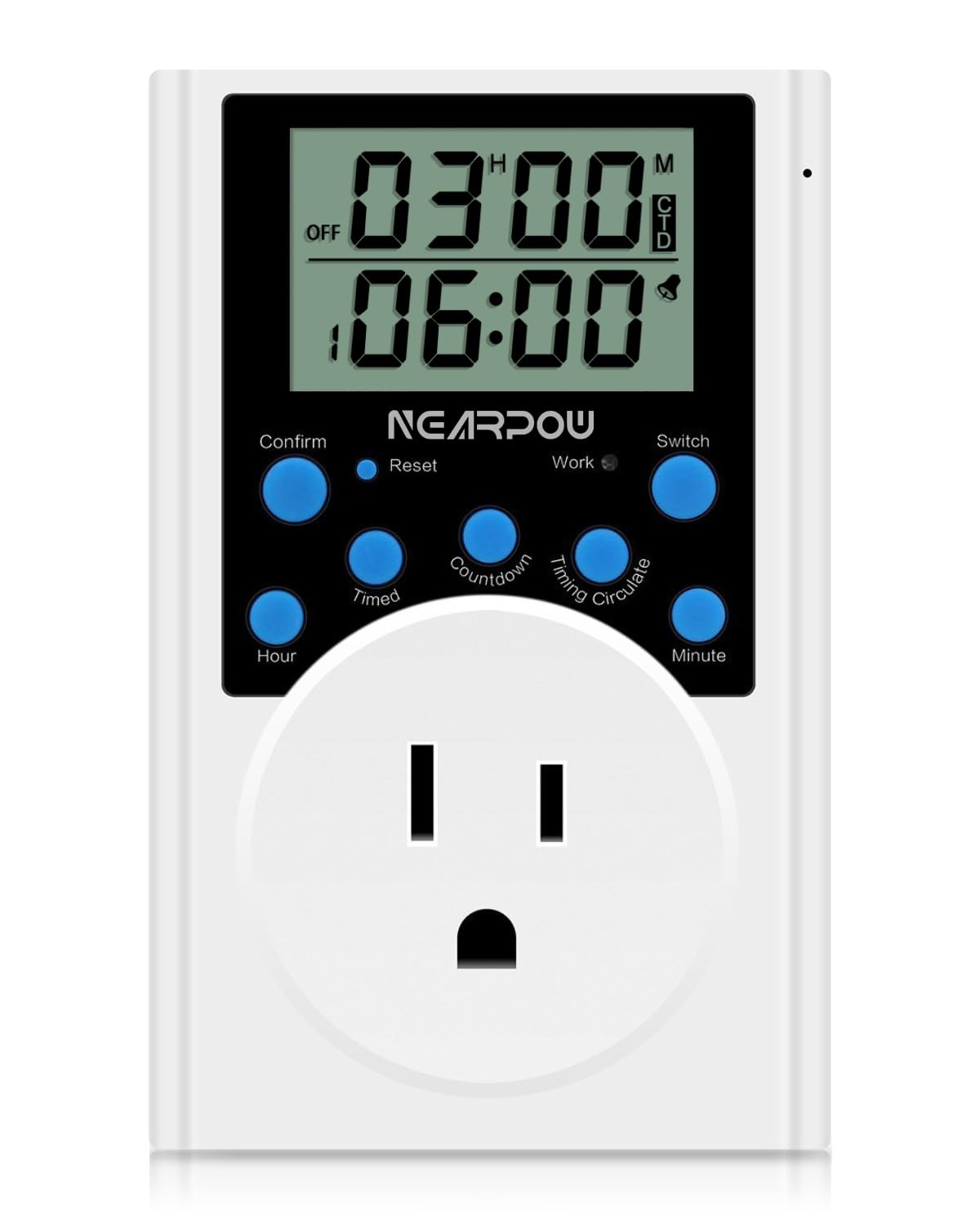 Timer Outlet, Nearpow Multifunctional Infinite Cycle Programmable Plug-in Dig…