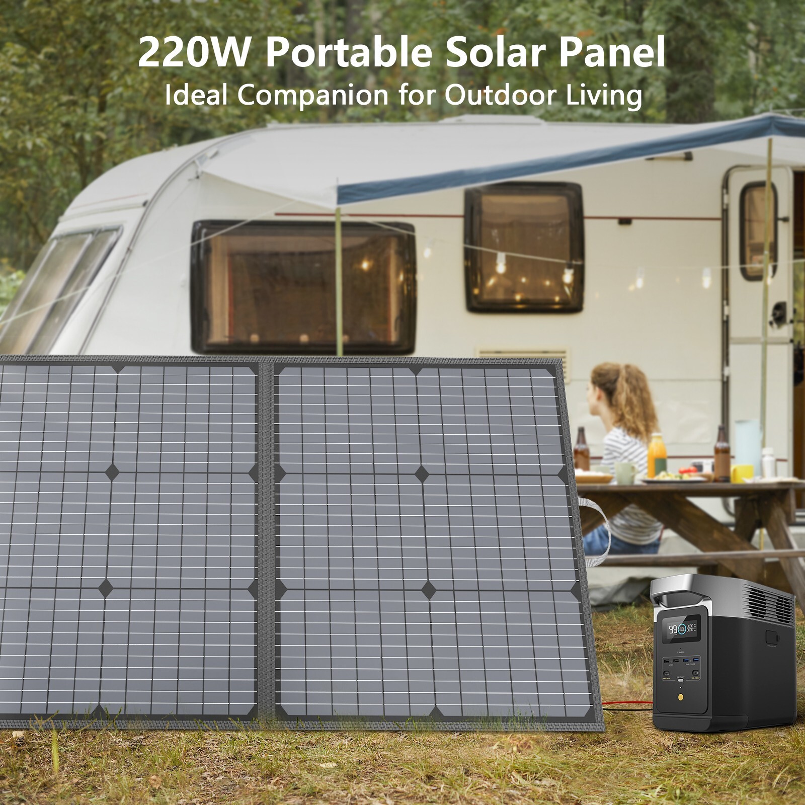 Portable Foldable Solar Panel Kit 110W 220W 400W 440W for Ecoflow Power Stations
