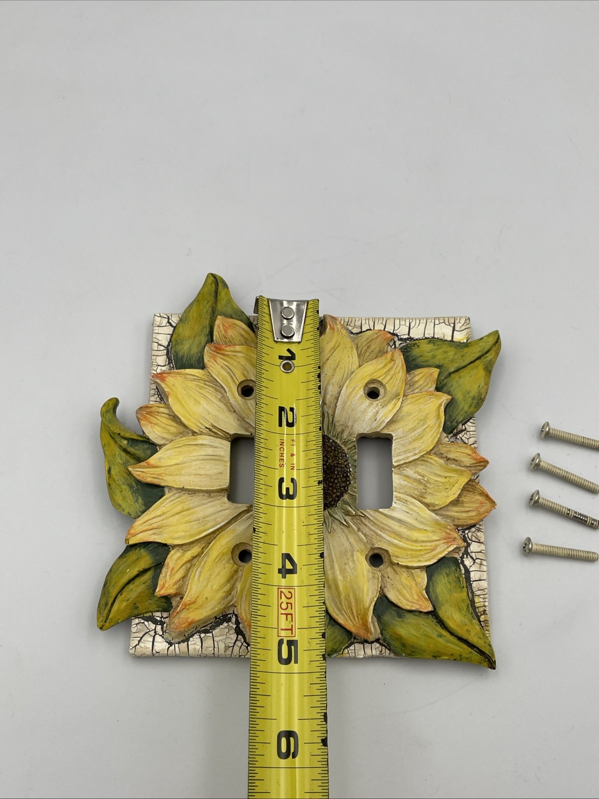 Vintage 3D Resin Sunflower Light Switch Cover Beautiful Rare T7