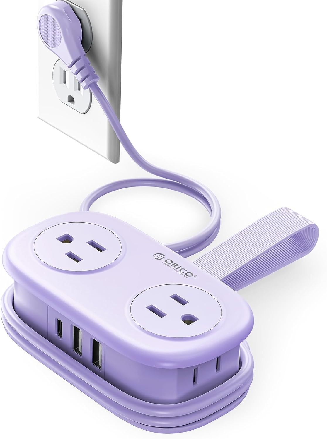 ORICO Power Strip for Travel Power Strip Extension Cord Small Power Strip 20W