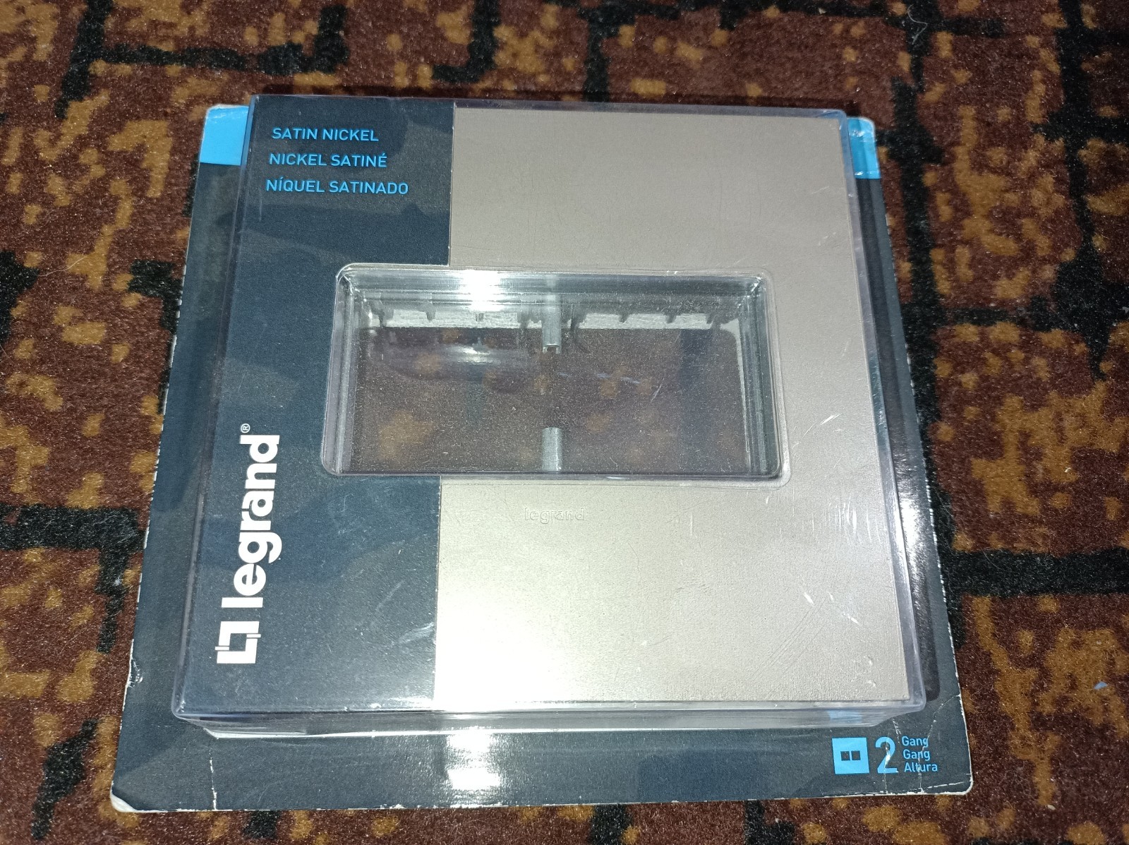 AWC2GSN4 Legrand Adorne 2/1 Gang Decorator/Rocker Wall Plate Satin Nic AWC1G2SN4