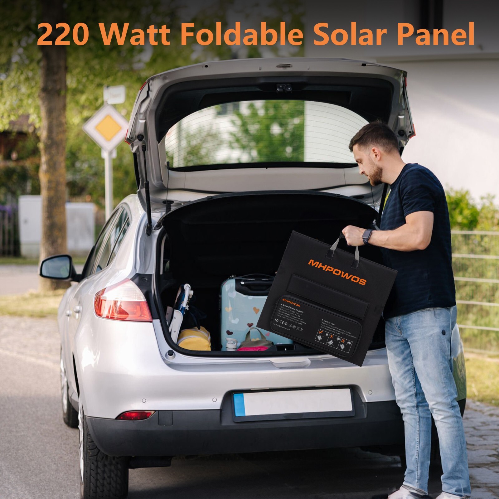 Camping Solar Panel Portable 220W 40V 20V for ECOFLOW DELTA 3 Max Power station
