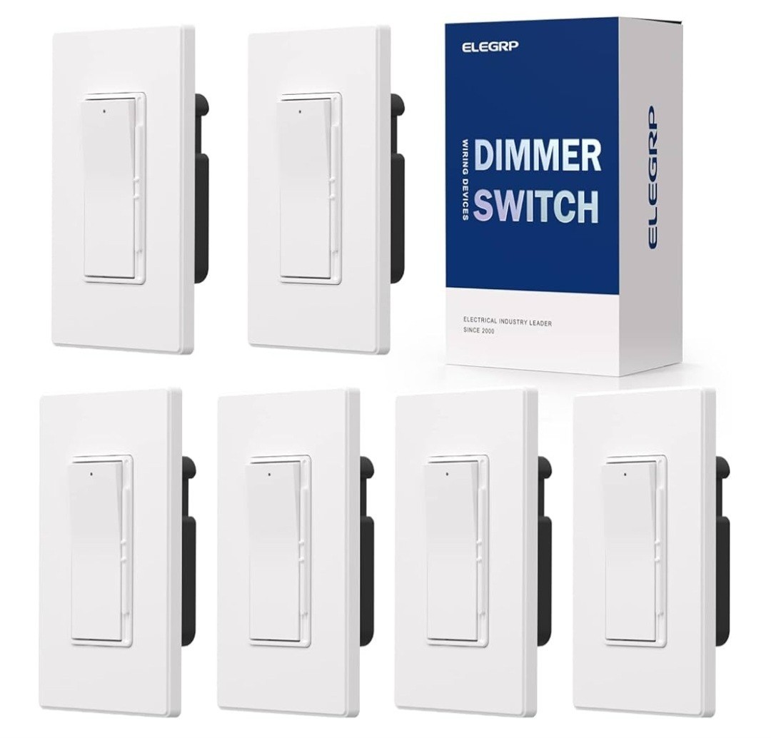 6 ELEGRP Digital Dimmer Light Switch for 300W Dimmable LED/CFL Lights / 600W Inc