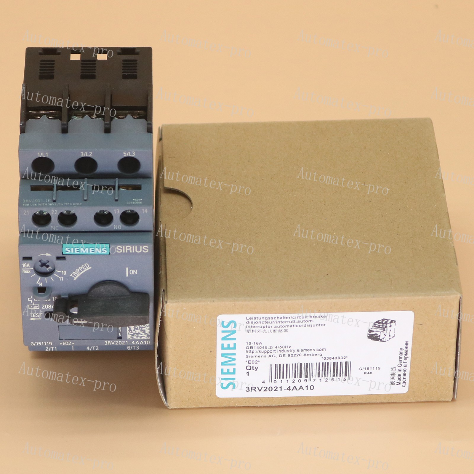 New SIEMENS in box breaker 3RV2021-4AA10 3RV2 021-4AA10 1 year warranty
