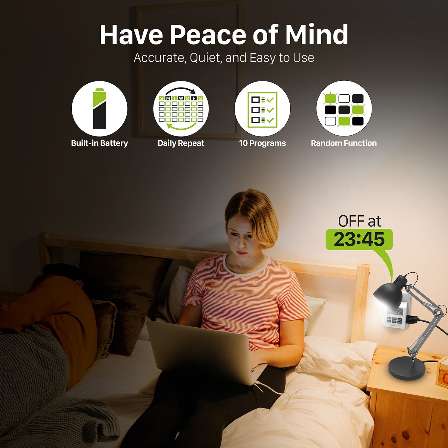 7Day Digital Electric Programmable Kitchen Wall Timer Switch Dual Outlet Plug