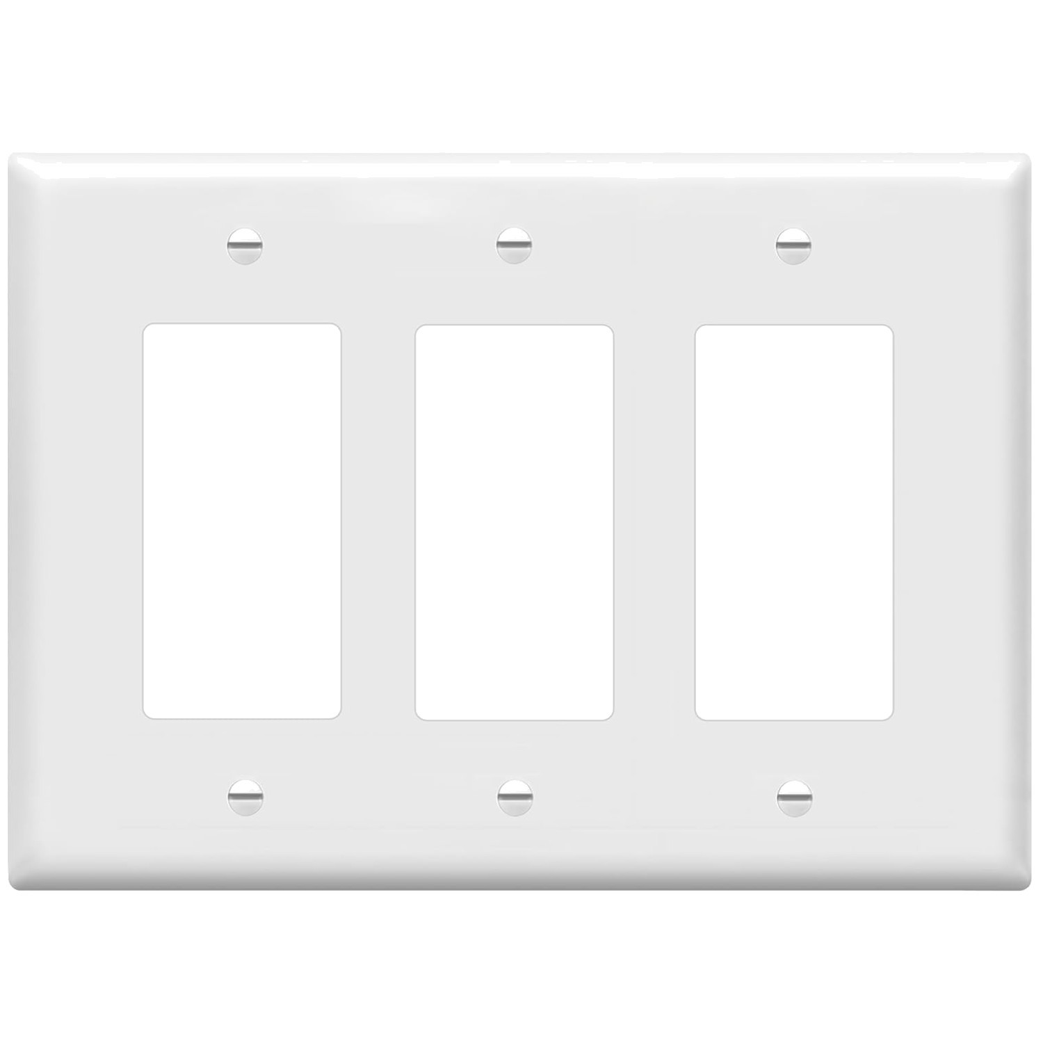 Polycarbonate Thermoplastic 3-Gang Wall Plate – Easy Installation, Listed