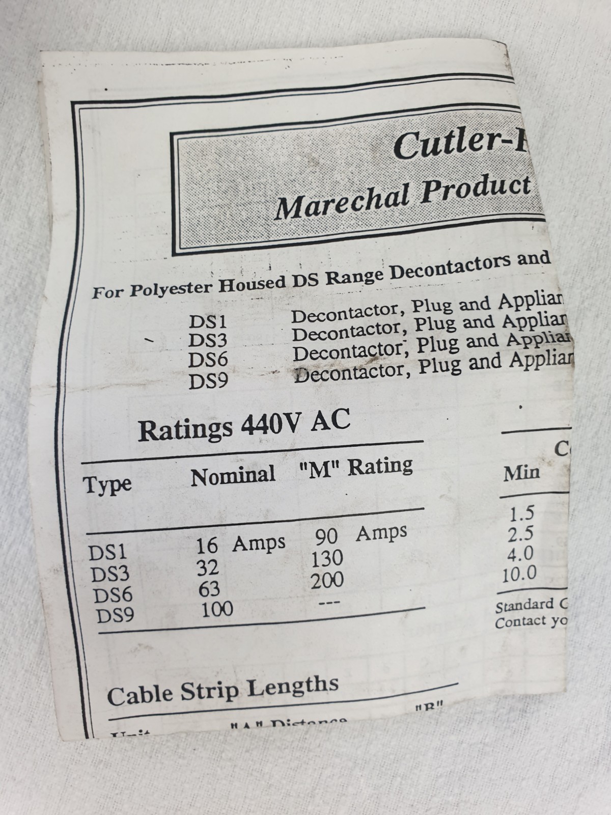 Marechal DS1 Appliance Inlet 3118193 690VAC 50Hz 30A 3P+E Blue Poly IP54 Unused