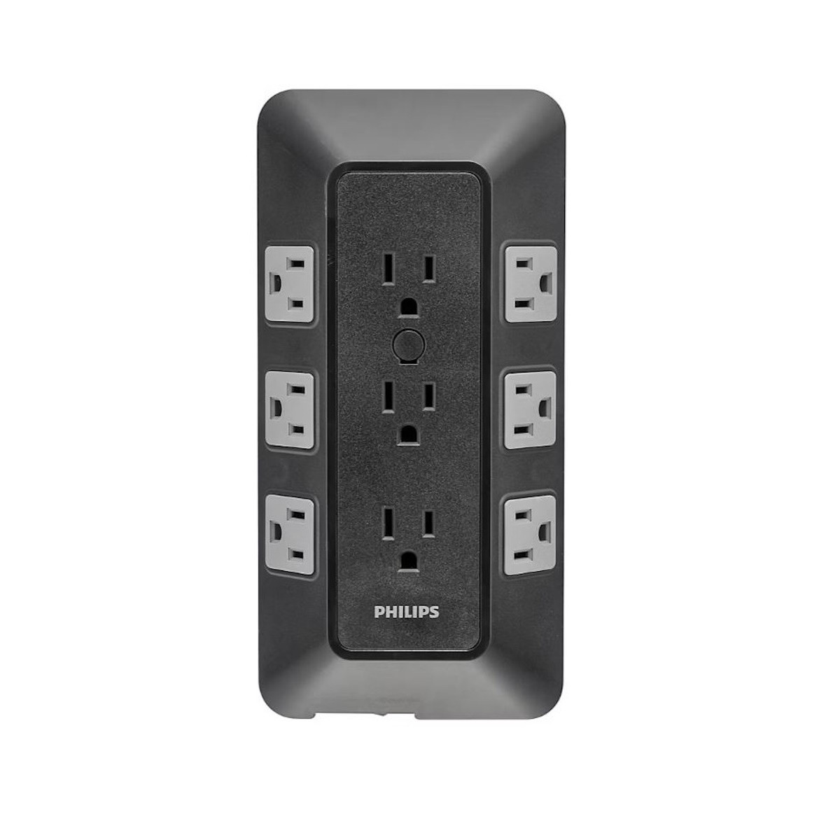 Philips 17-Outlet Surge Tap/Protector Combo Pack Black/Gray SPP9853B37