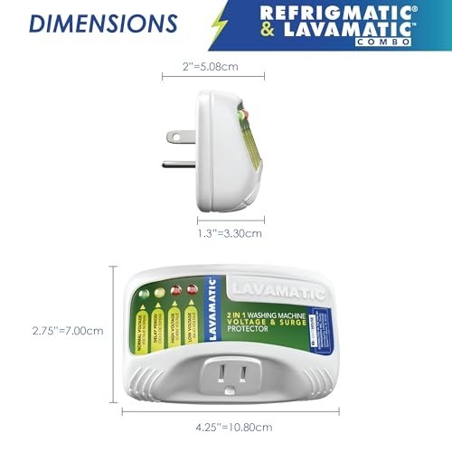 Voltage & Surge Protector Combo for Refrigerator & Washing Machine – Safeguard A