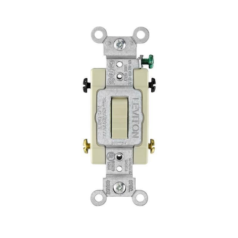 Leviton 20 amps 4-Way Toggle AC Quiet Switch Ivory
