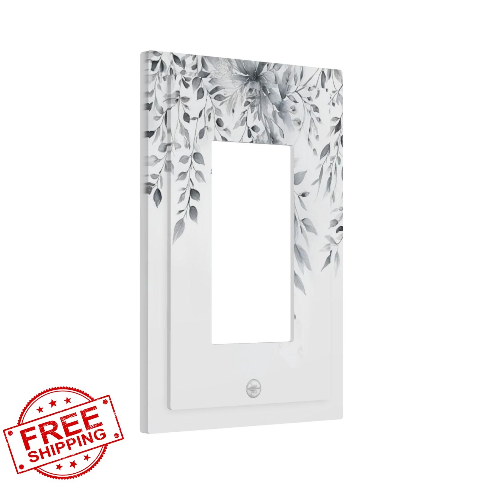 Xuejiaku 1-Gang Gray White Eucalyptus Switch Plate