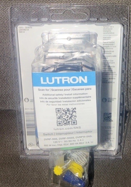 Lutron💡Caseta Smart Lighting Claro White Rocker Light Switch DVRF-5NS-WH-R