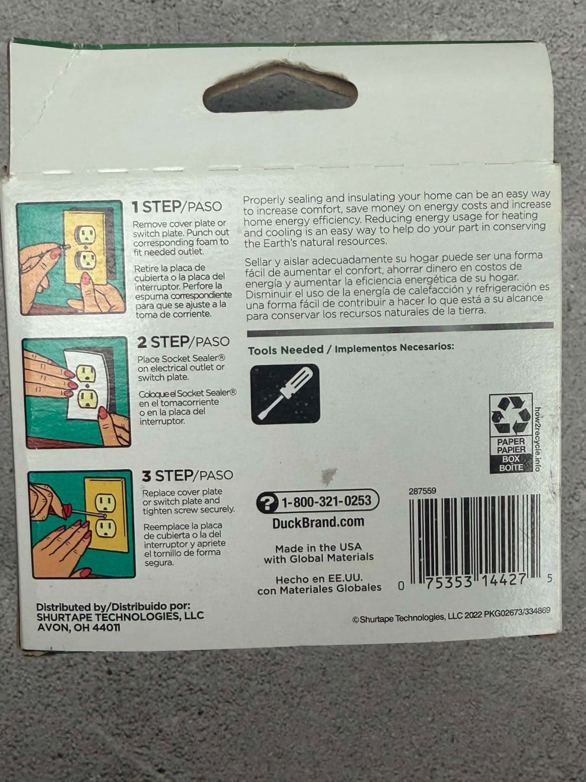 Lot of 4 Duck Brand Universal Socket Sealers – 24 pk, 2.5 in x 4.3125 in