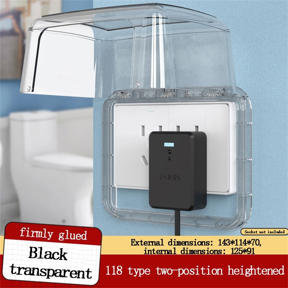 118 Waterproof Cover Peel-and-stick Mount Sealed Splash/dust Protection