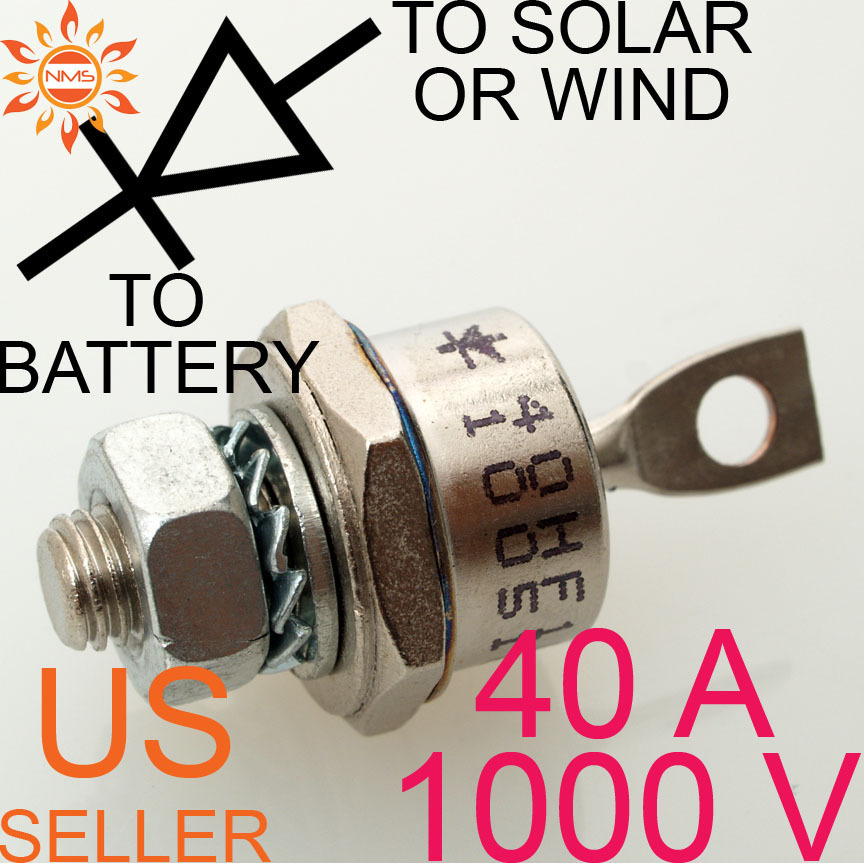 40A 1000V BLOCKING DIODE WIND GENERATOR SOLAR PANEL 40 AMP PANELS TURBINE STUD A