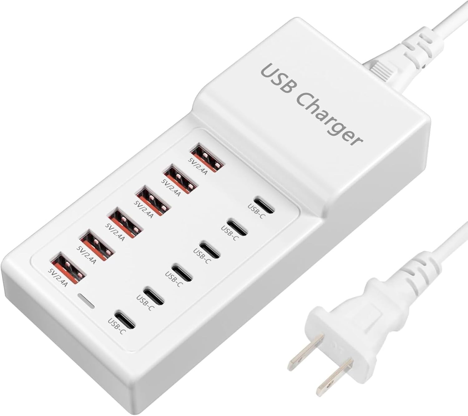 USB Charging Station 50w10A 12 Ports Multiple Charging Block, USB C 50W 12 Port