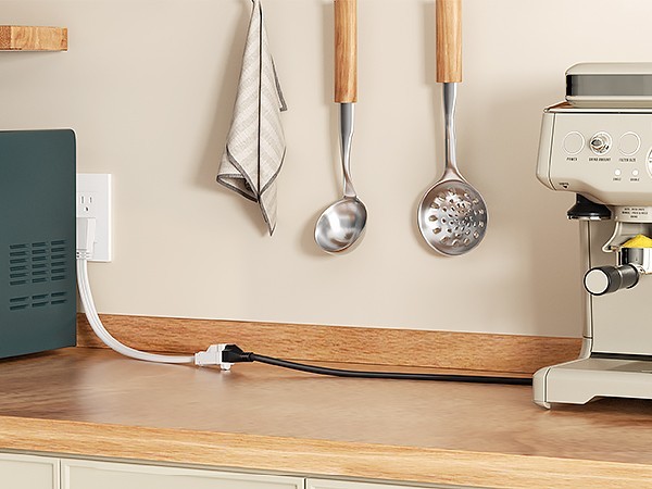 DEWENWILS 1FT Flat Plug Extension Cord 3-Pack, Space Saving, 14/3 SPT-3, 15A