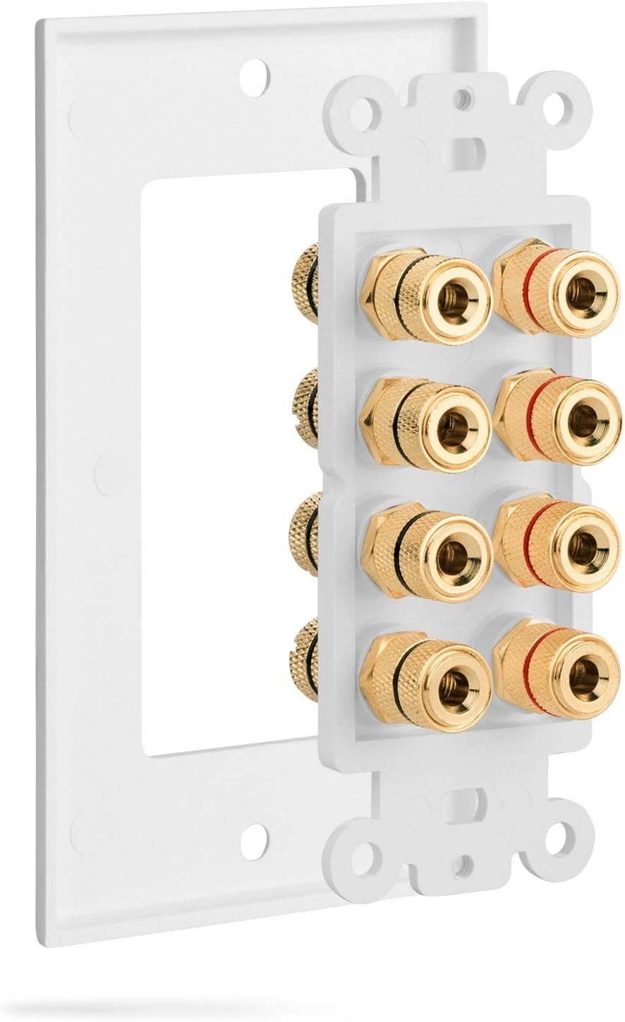 Quality Quad Speaker Wall Plate – Corrosion-Resistant Gold Plated Copper