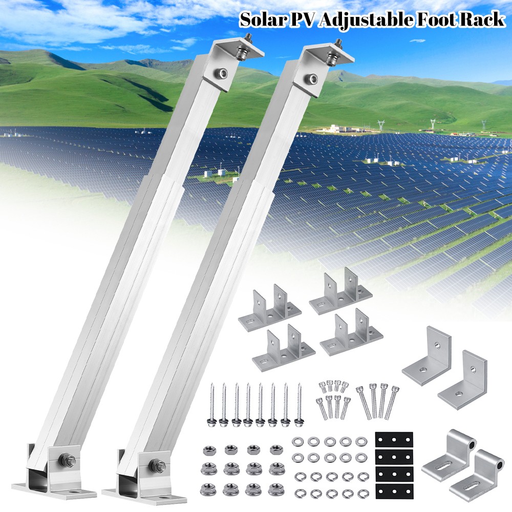 36-68cm Adjustable Solar Panel Mount Bracket Kit Ground Multifunction Support