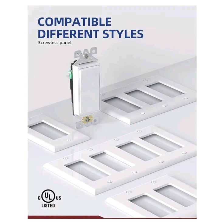AIDA Single Pole Rocker Decora Light Switch
