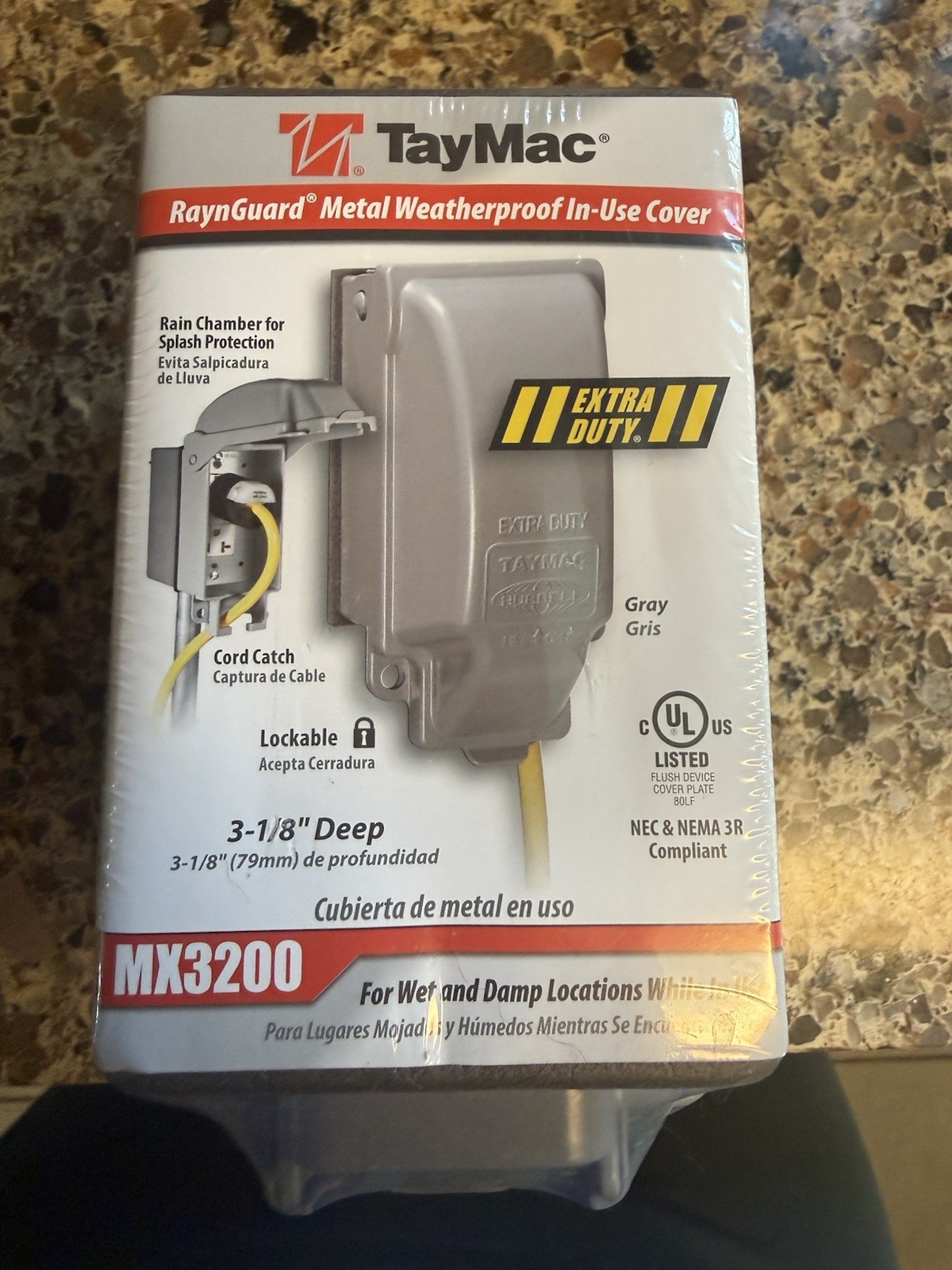 4 Pack TayMac MX3200 RaynGuard Weatherproof Outlet Covers