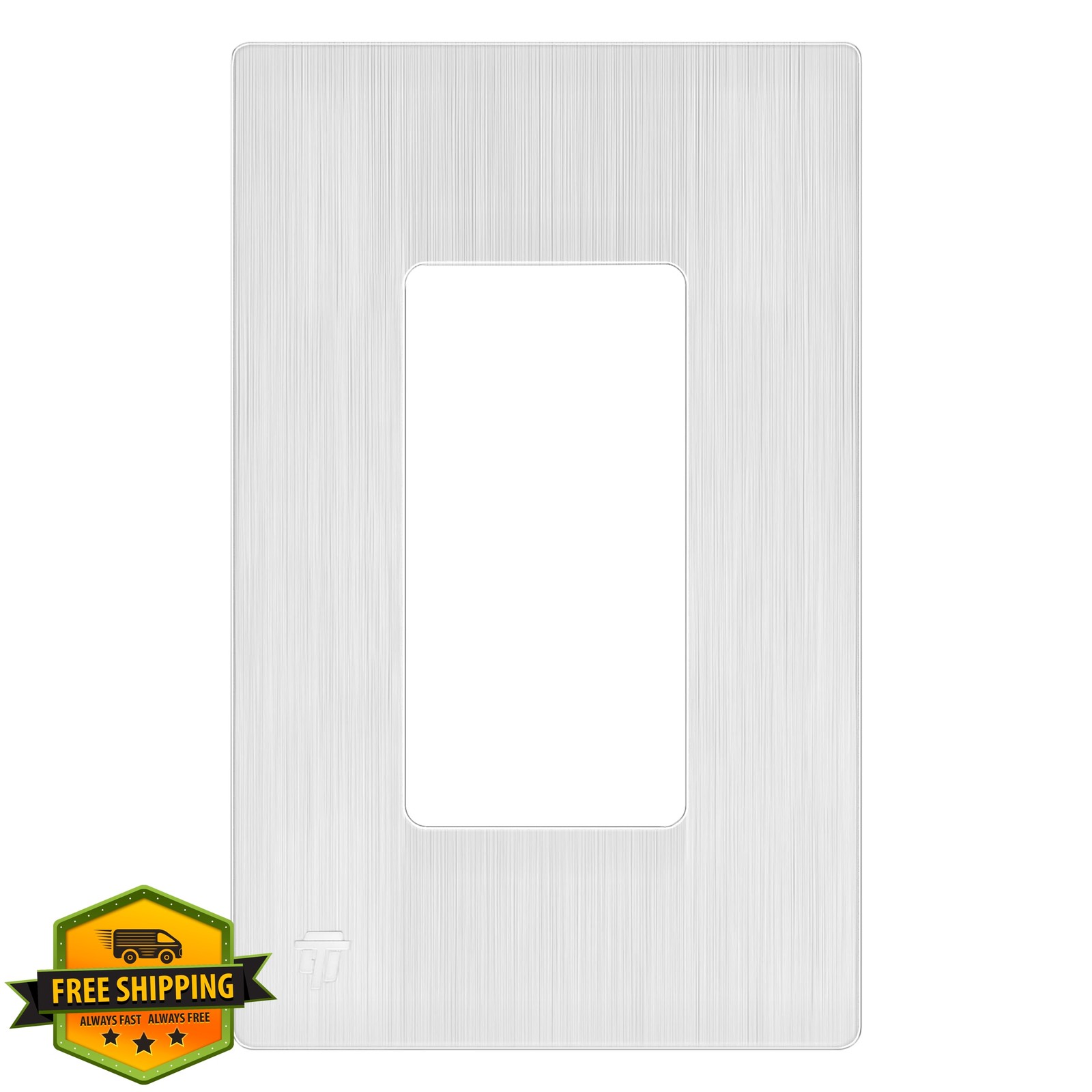 TG 1 Gang Brushed White Wall Plate
