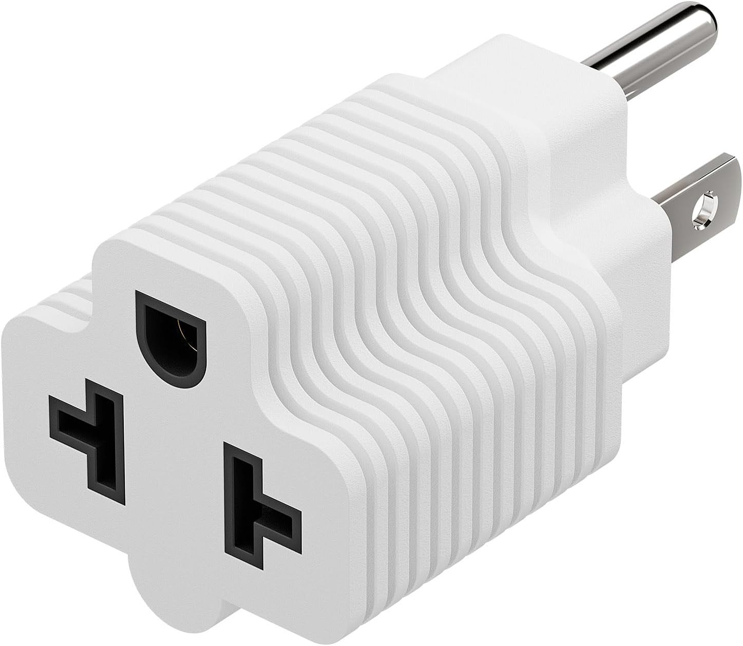 [4-In-1] 15 Amp Household AC Plug to 20 Amp T Blade Adapter,5-15P