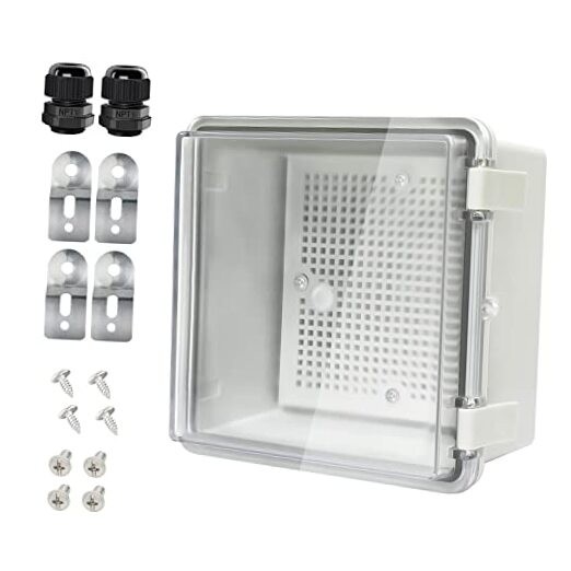 Junction Box IP65 Waterproof ABS Plastic 5.2″ x 5.2″ x 3.3″ Clear Cover