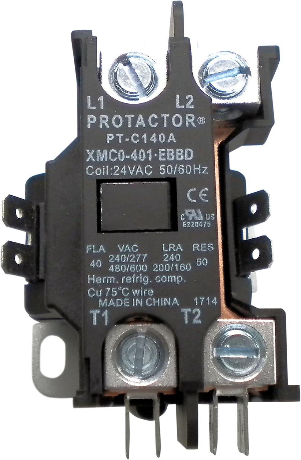 1 Pole 40 AMP Heavy Duty AC Contactor Replaces Virtually All Residential 1 Pole