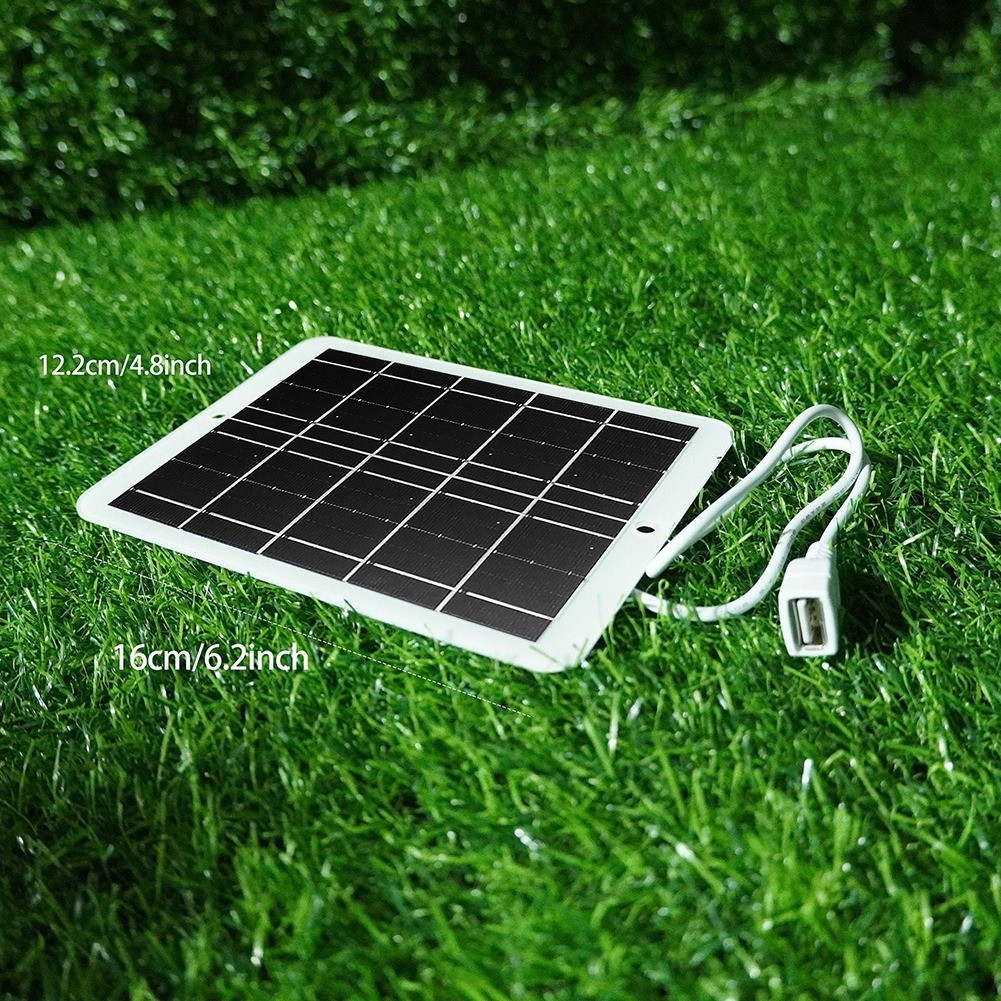 5V 3W Solar Panel USB Compatible Monocrystalline 16x12cm Lightweight