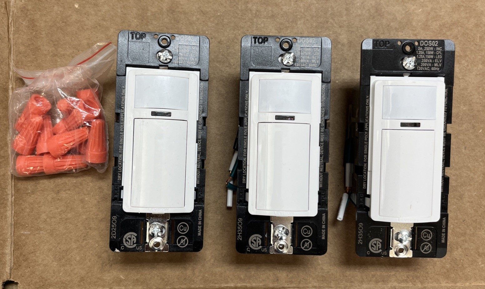Leviton Decora MotionSensor In-Wall Switch, Auto-On, 2A, Single Pole,White(3pk)