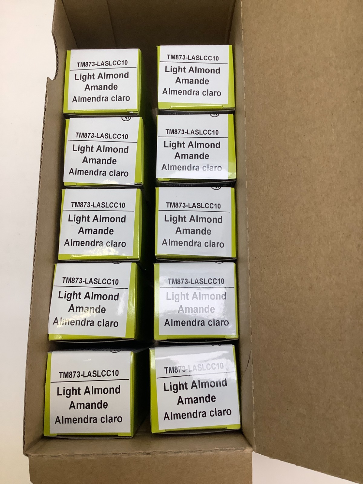 Legrand 15A 3 Way Paddle Wall Switch w/LED Locator, Light Almond, Case of 10
