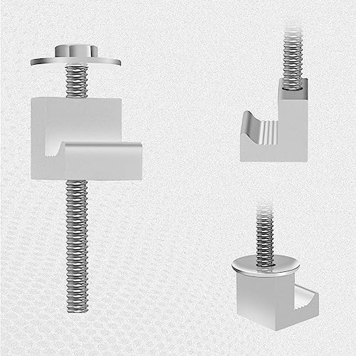 10 Pack No Drill Universal Truck Toolbox Mounting Kit,Aluminium Alloy Silver