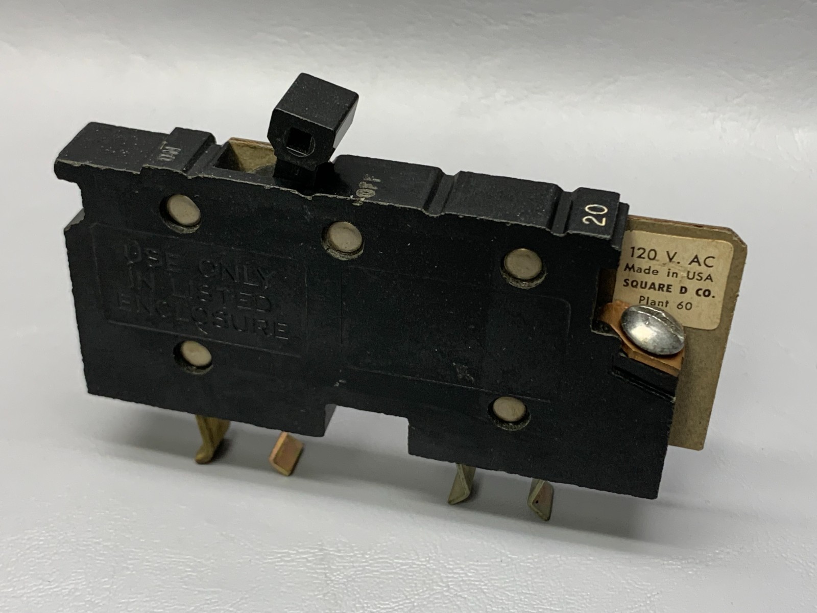 20A Square D XO120 / Cutler Hammer Type XO Circuit Breaker 1-Pole 1/2″
