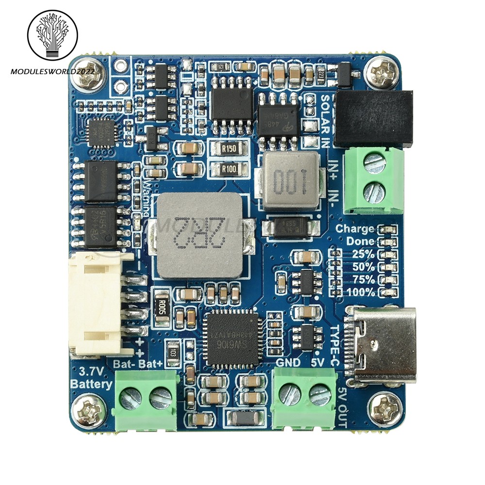 6-24V Solar Panel Power Management Module 5V 3A Supports MPPT, PD QC FCP SFCP