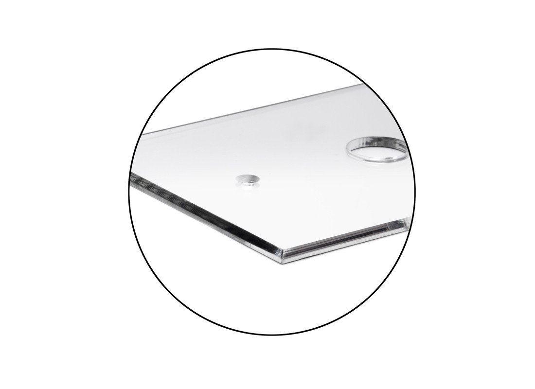 FHC AMP113 Clear Small Telephone 5/8″ Hole Acrylic Mirror Plate
