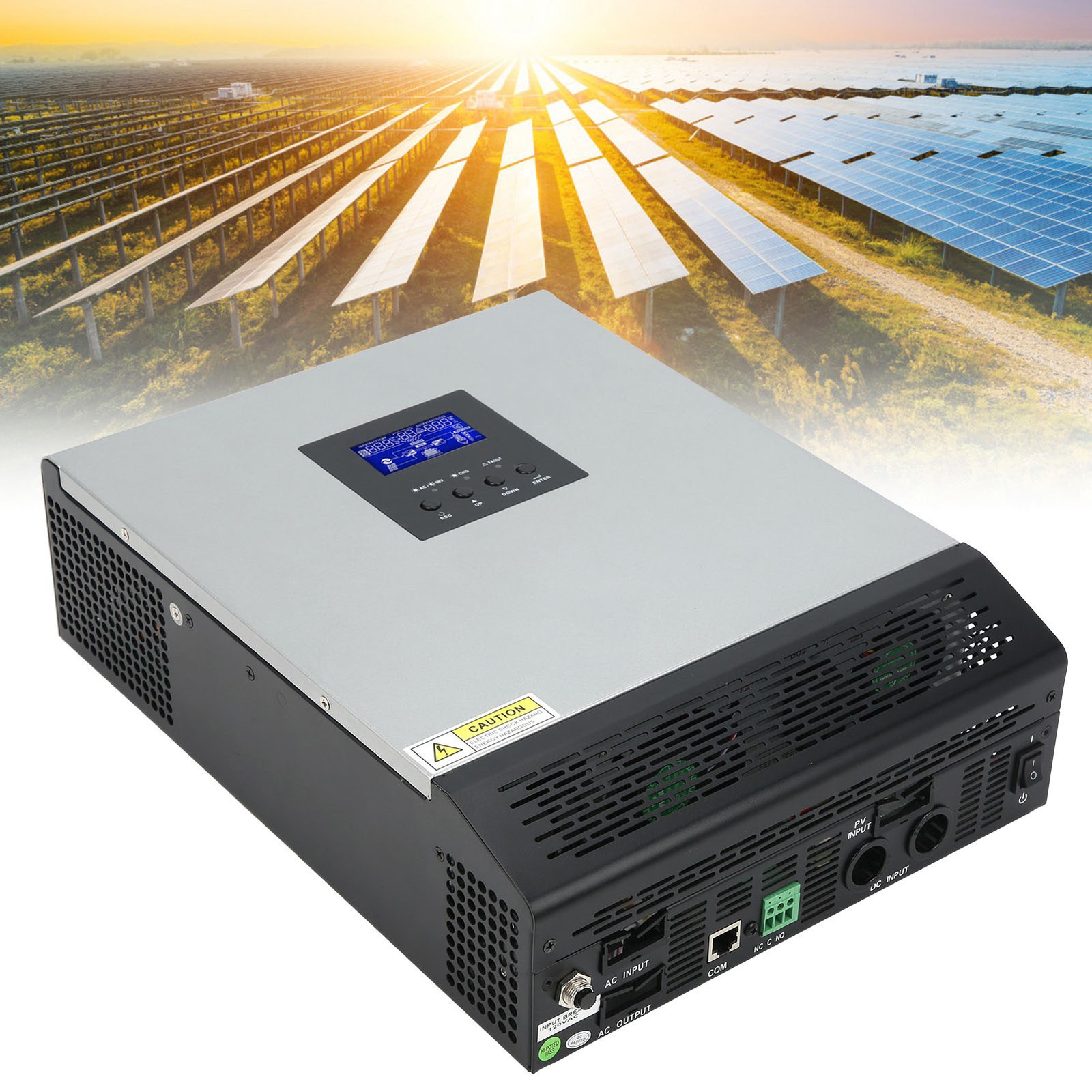 2400W PWM Solar Inverter 3KVA 24V DC 120V AC Multifunctional Battery Charger
