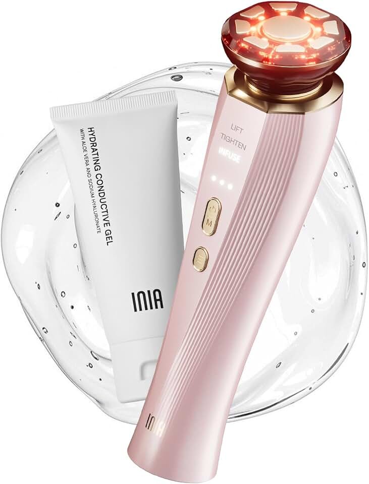 INIA 3-in-1 Red Light Therapy Beauty Device for Face & Neck Skincare | Help