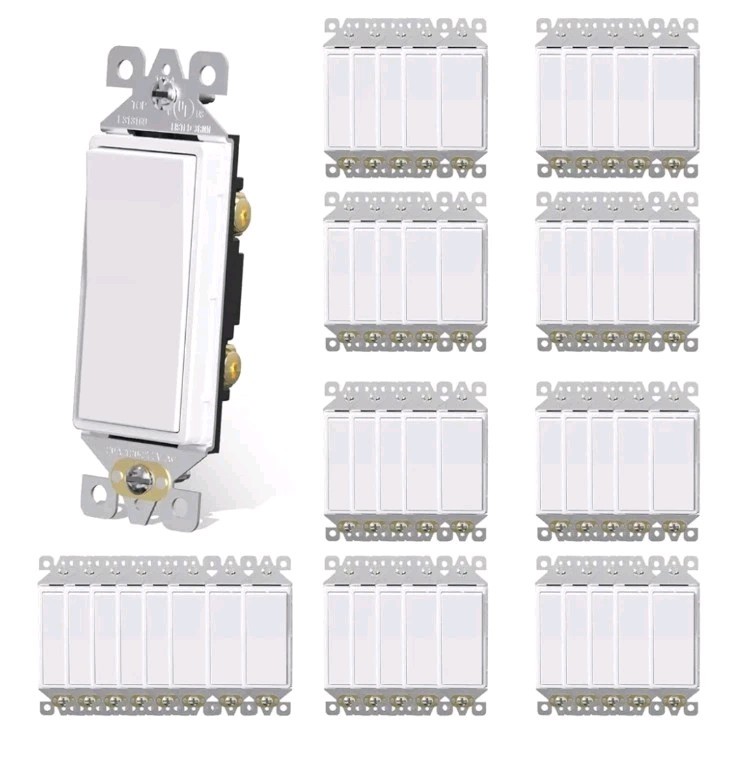 AIDA Single Pole Rocker Decora Light Switch