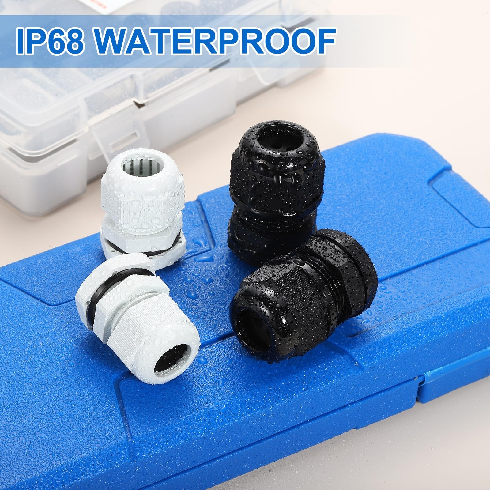 MECCANIXITY 4 Pcs M20 Cable Gland, 9-14mm Wire Hole Waterproof M20;