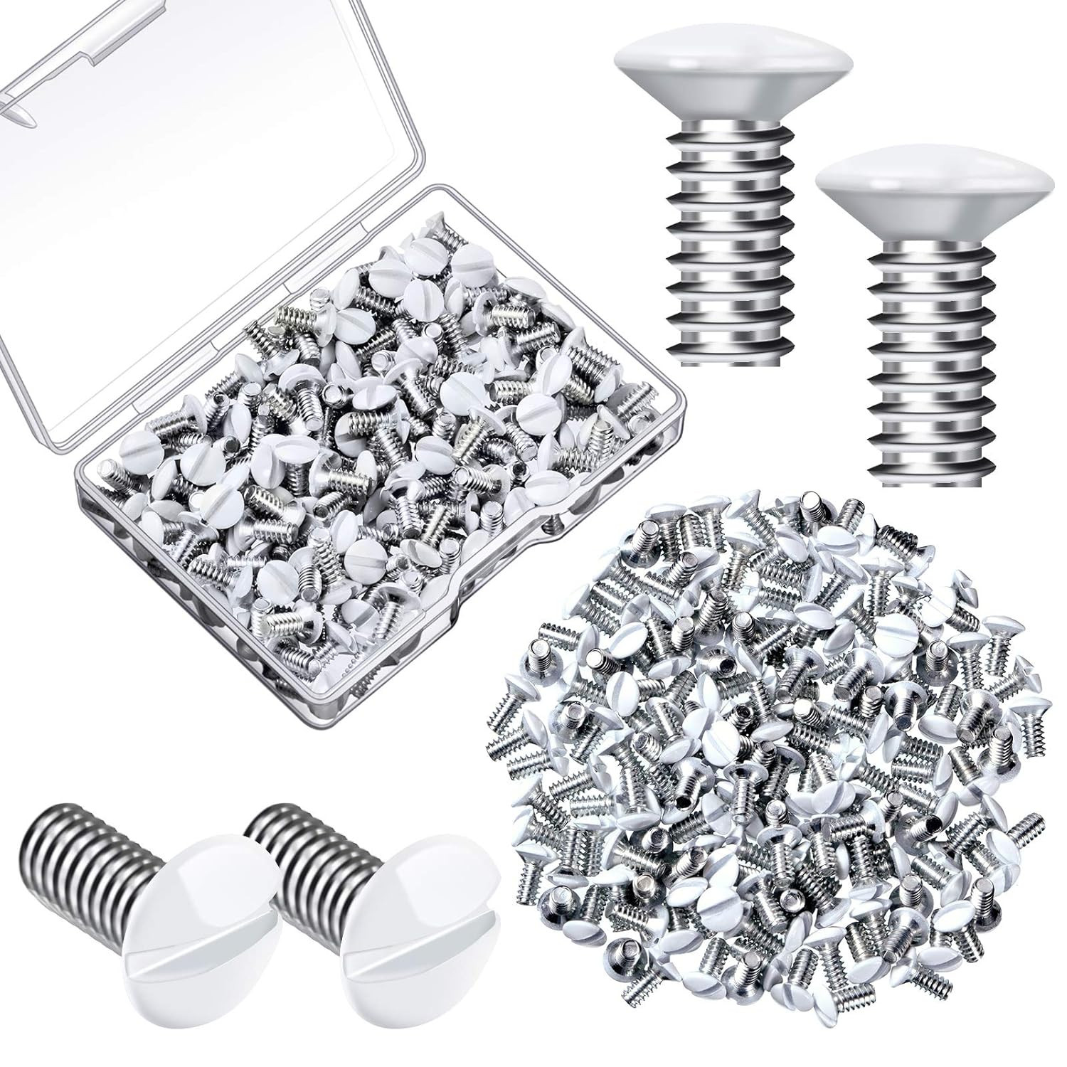 120 Pcs Wall Switch Plate Screws 5/16 Inch Long 6-32 Thread Switch Cover Metal..