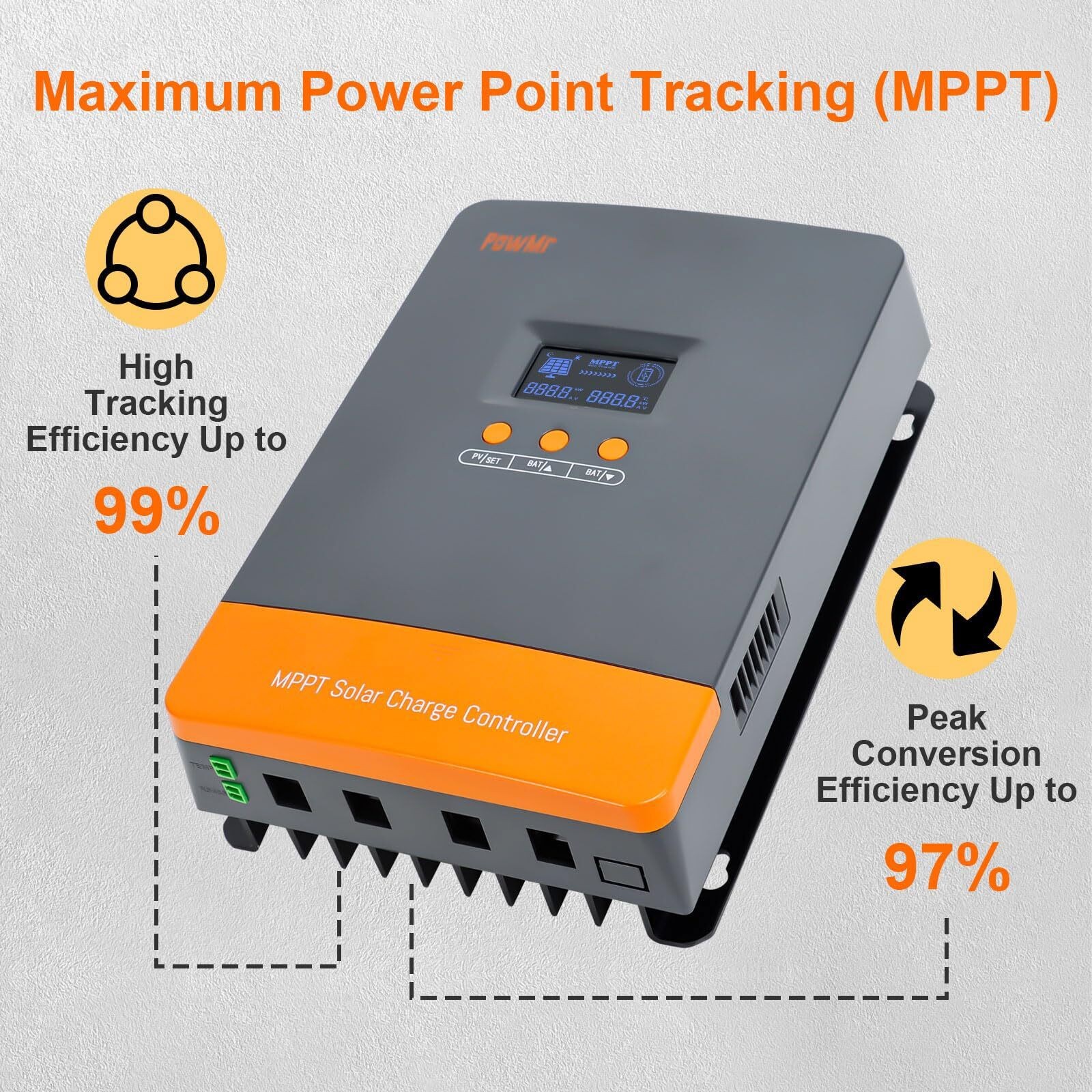 100A-300A MPPT Solar Charge Controller 12V 24V 36V 48V Auto PV Max 160V Parallel