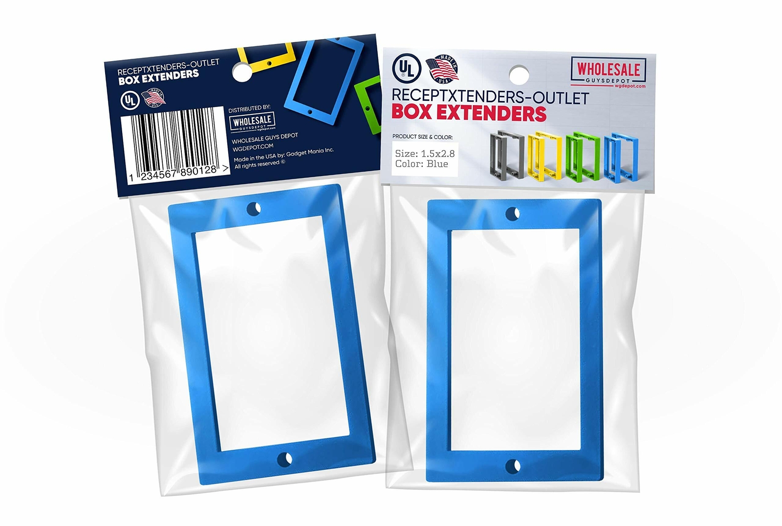 1/2″ Receptxtenders 3-Pack Single Gang, Receptacle Outlet Box Extender UL Listed