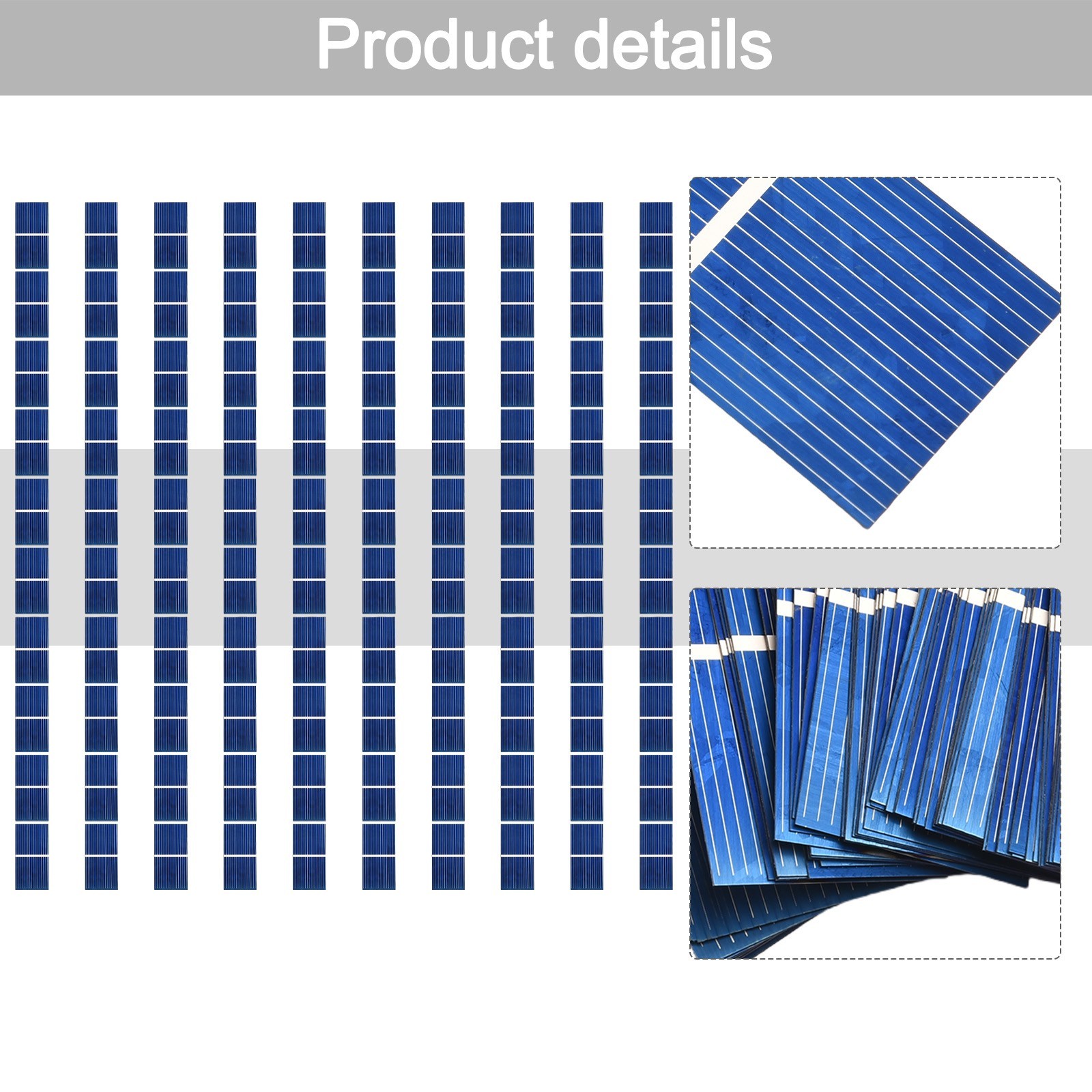 100pcs 0.5V`Mini Solar Cell For Solar Panels 52mmx 26mm Polycrystalline Silicon